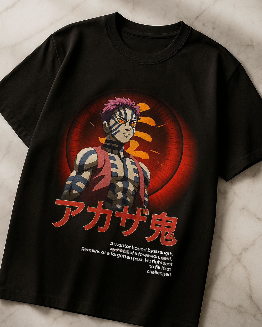 Akaza Demon Moon Oversized T-Shirt