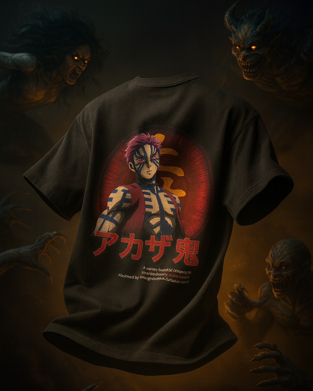 Akaza Demon Moon Oversized T-Shirt