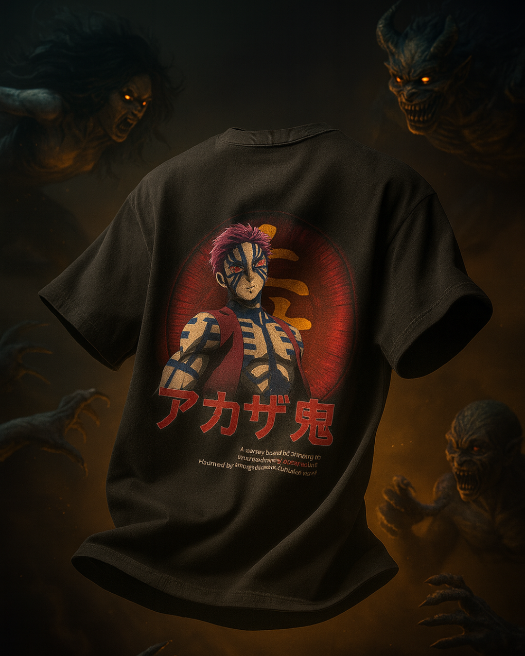 Akaza Demon Moon Oversized T-Shirt