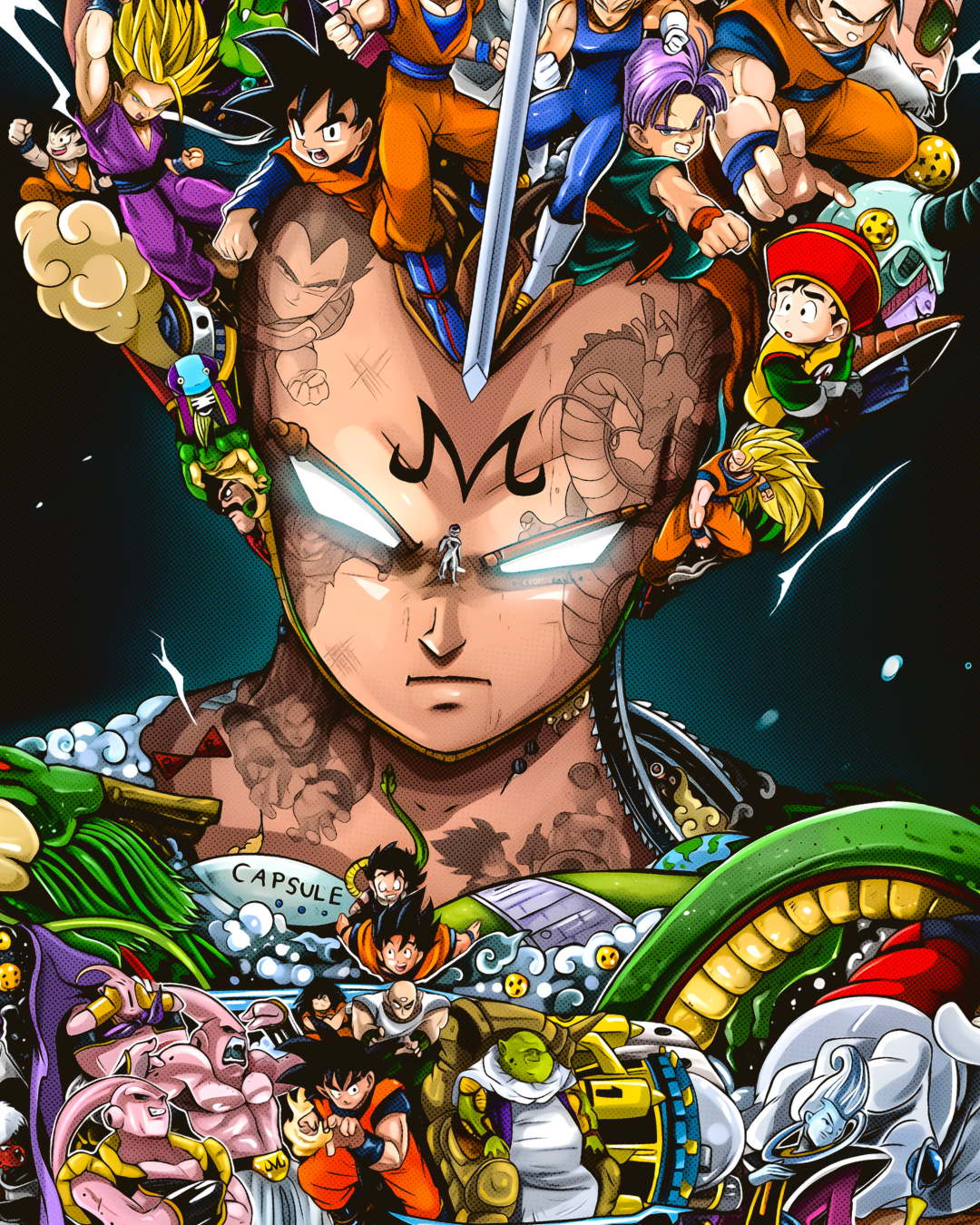 Majin Fury Vegeta T-Shirt